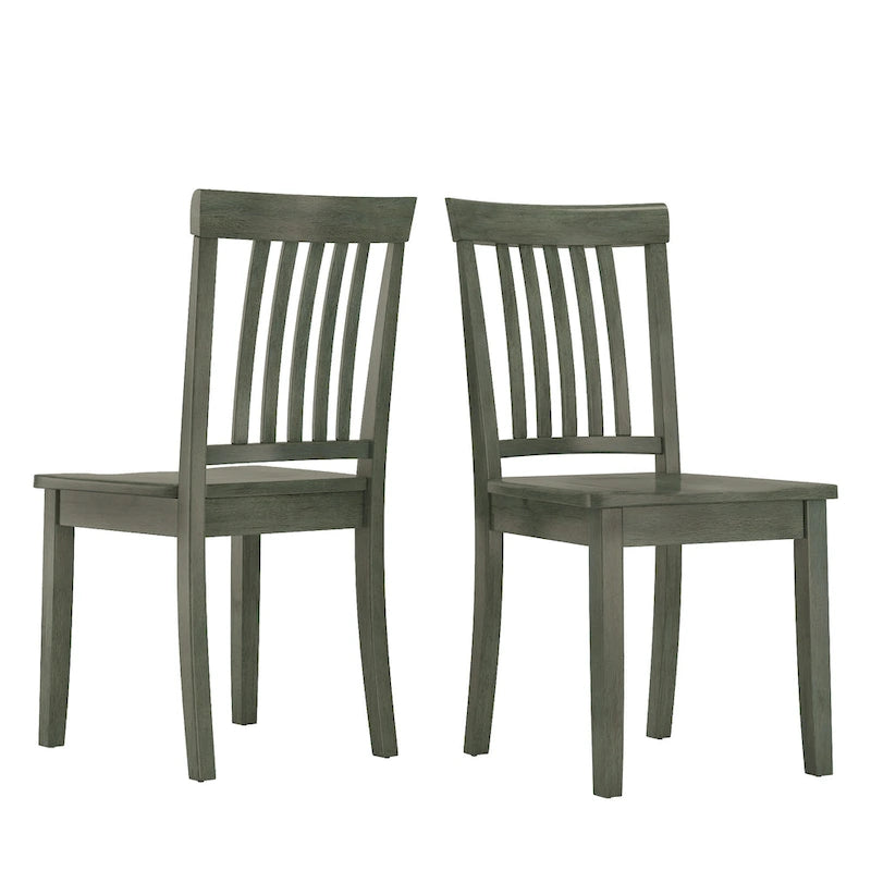 Slat Back Dining Chairs (Set of 2)