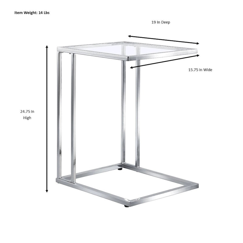 Glass Top C Table