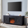 58 in. Farmhouse TV Stand with Electric Fireplace Insert
