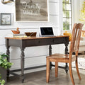 Antique 1-Drawer Desk with USB Charging Station