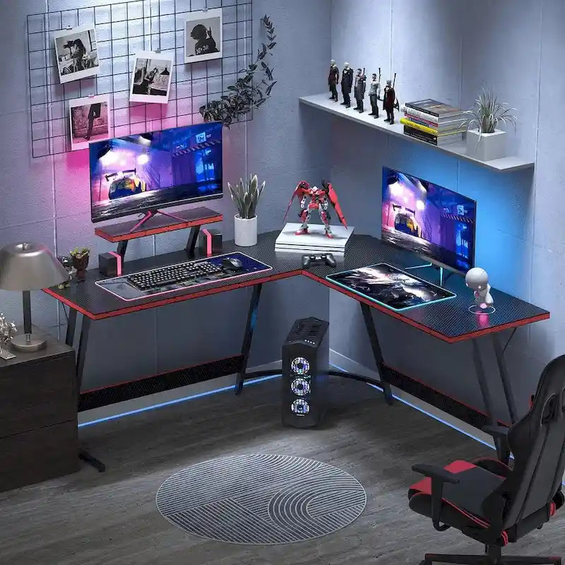 L-Shaped Gaming Desk Computer Corner Desk