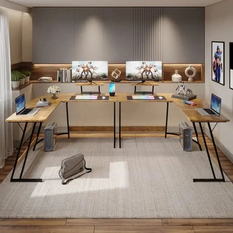 L-Shaped Gaming Desk Computer Corner Desk