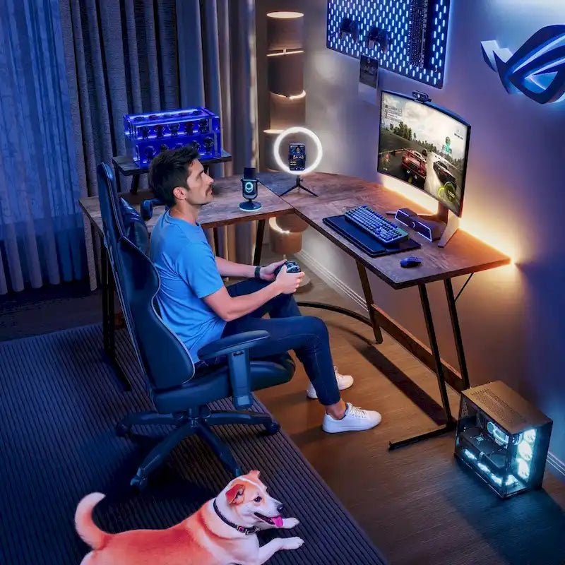 L-Shaped Gaming Desk Computer Corner Desk