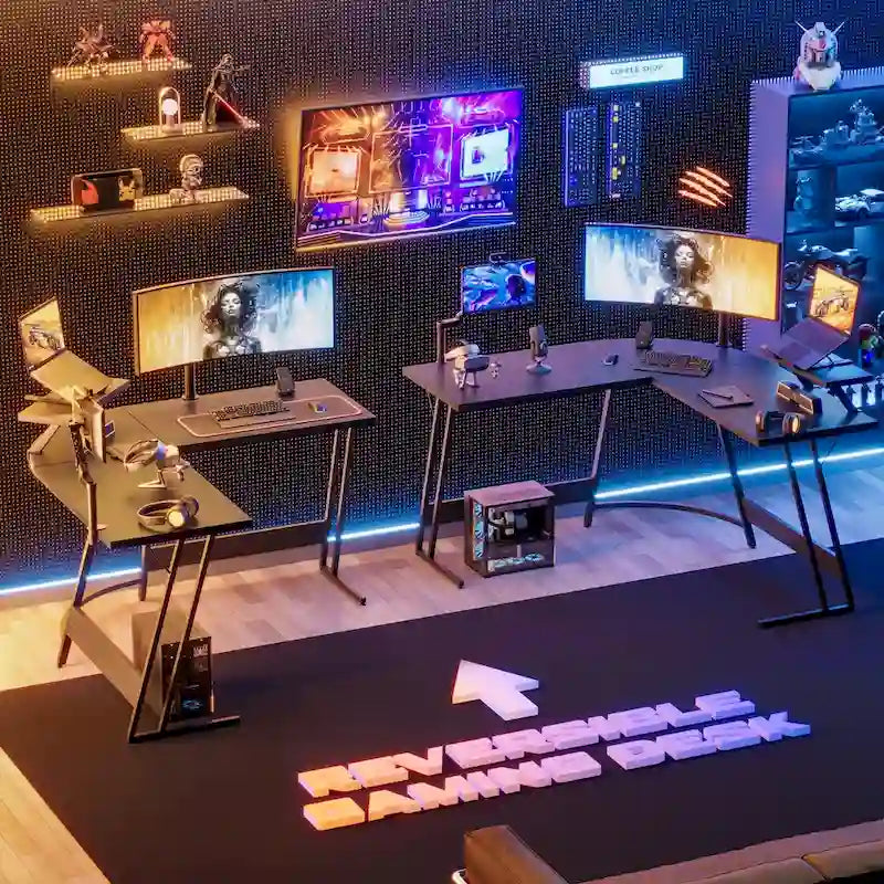 L-Shaped Gaming Desk Computer Corner Desk