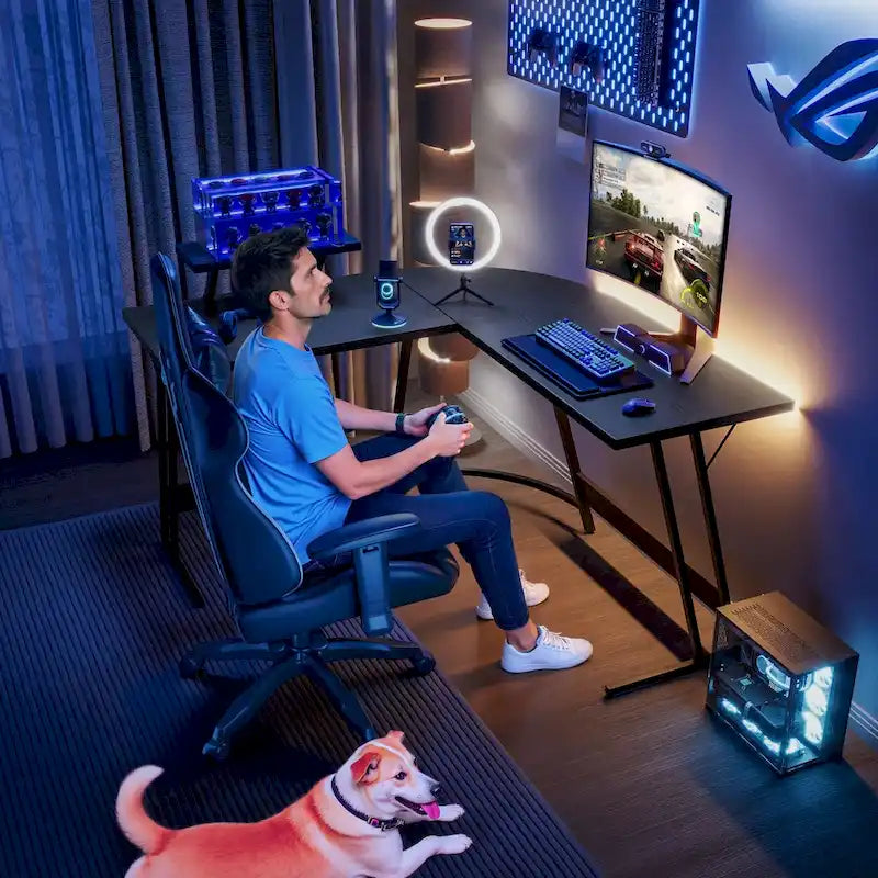 L-Shaped Gaming Desk Computer Corner Desk