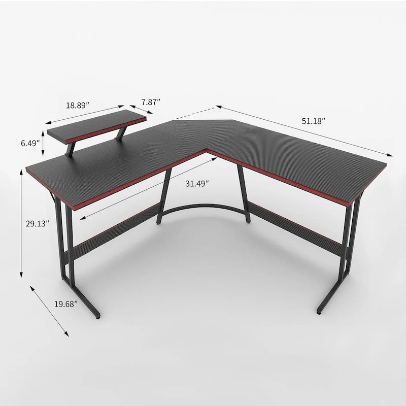 L-Shaped Gaming Desk Computer Corner Desk