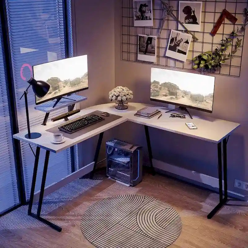L-Shaped Gaming Desk Computer Corner Desk