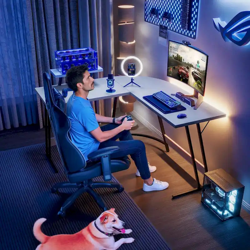 L-Shaped Gaming Desk Computer Corner Desk