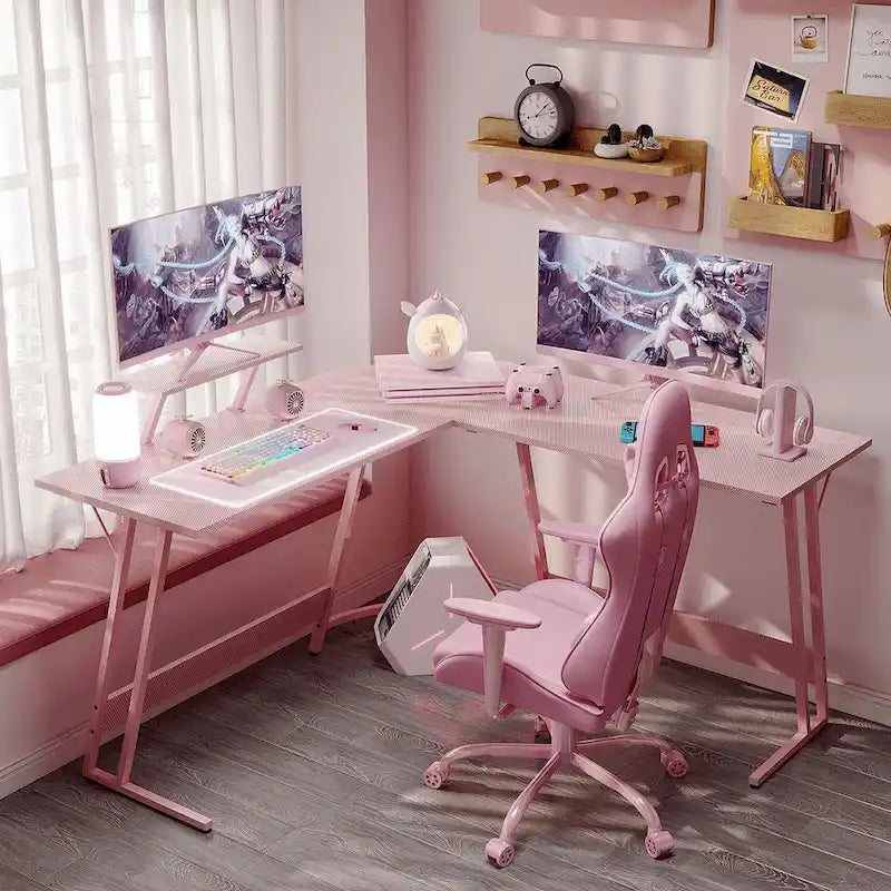 L-Shaped Gaming Desk Computer Corner Desk