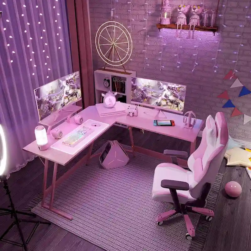 L-Shaped Gaming Desk Computer Corner Desk