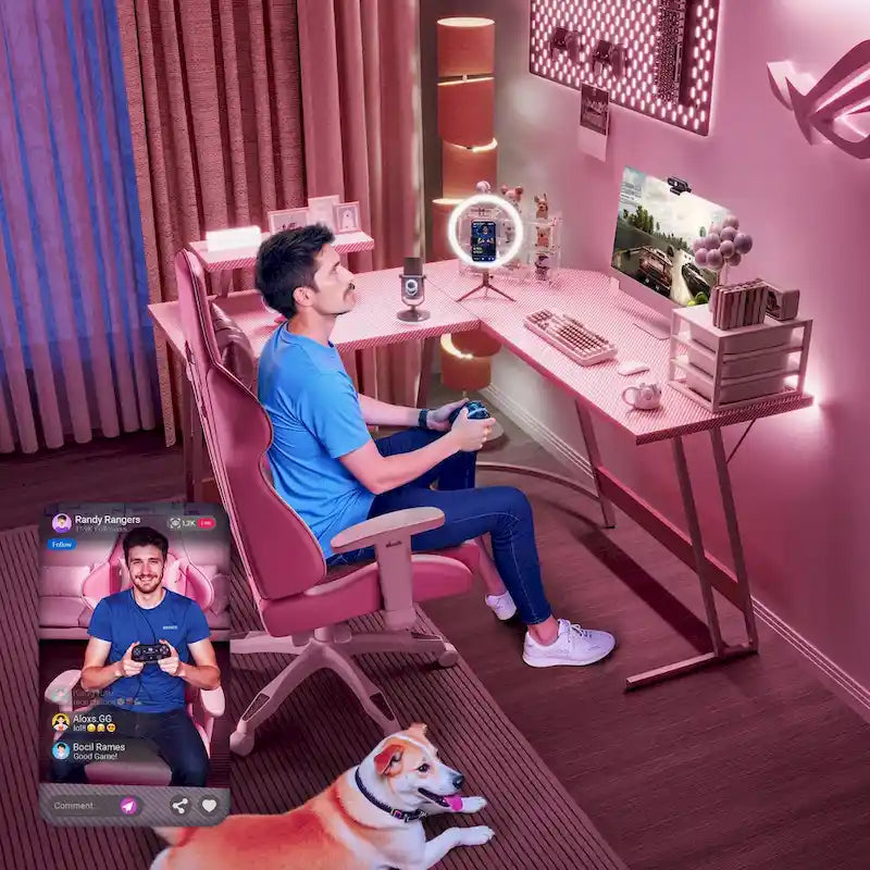 L-Shaped Gaming Desk Computer Corner Desk