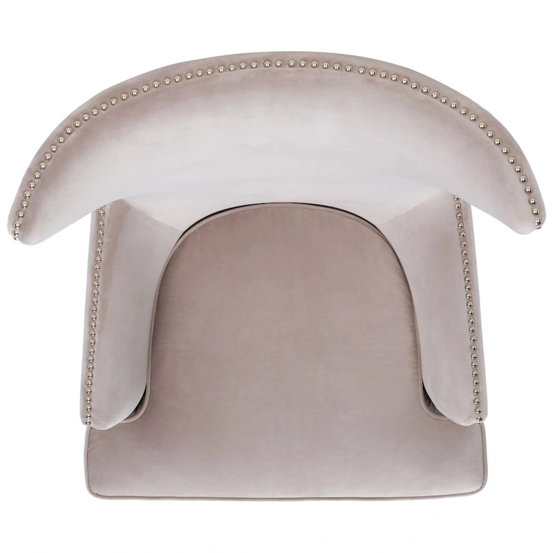 Modern Wingback Chair with Acrylic Legs and Plush Velvet - 29Wx32Dx45H