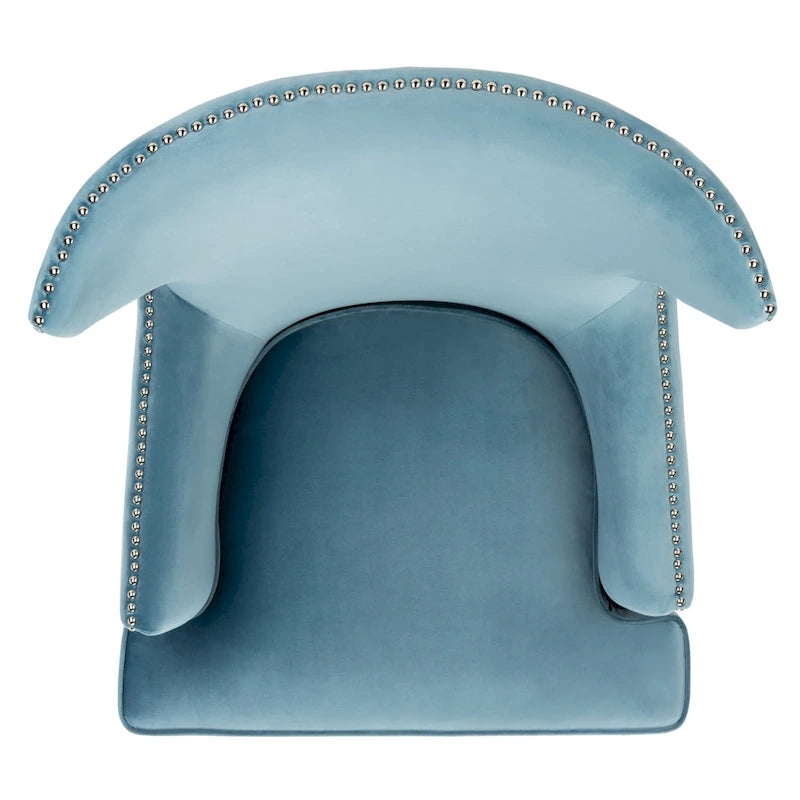Modern Wingback Chair with Acrylic Legs and Plush Velvet - 29Wx32Dx45H
