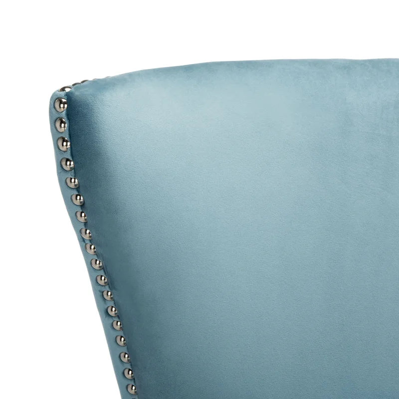 Modern Wingback Chair with Acrylic Legs and Plush Velvet - 29Wx32Dx45H