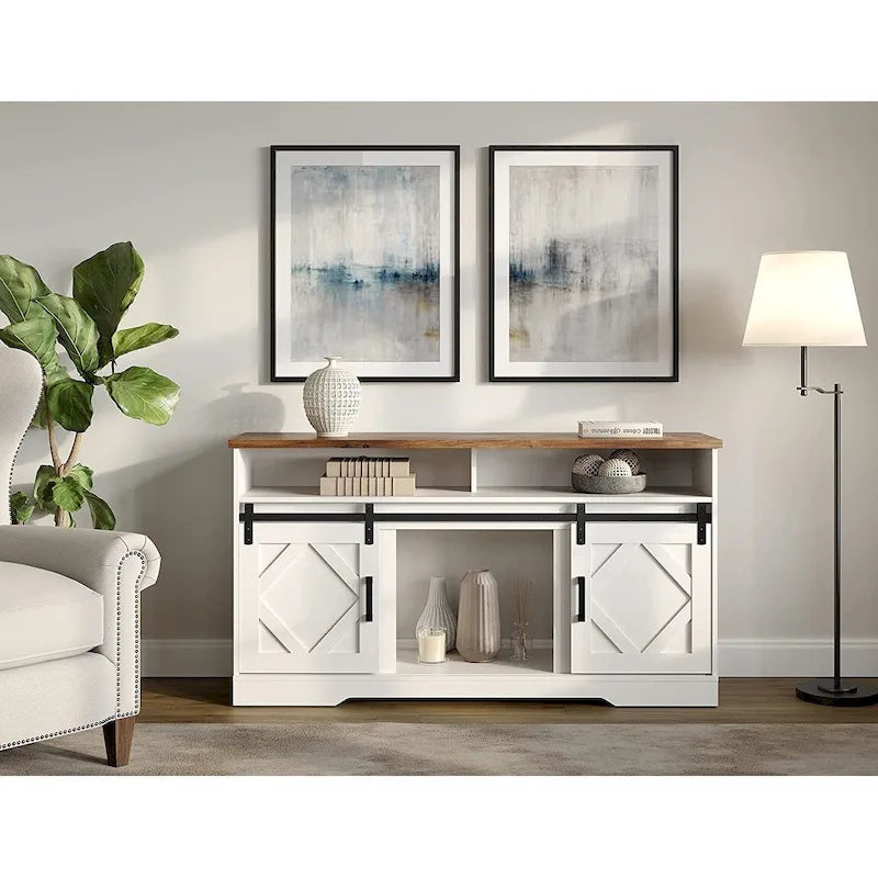 Farmhouse Barn-Door TV Stand for TVs Up to 65 in.
