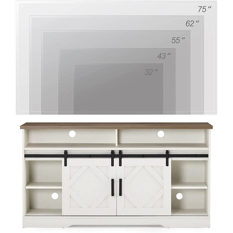Farmhouse Barn-Door TV Stand for TVs Up to 65 in.