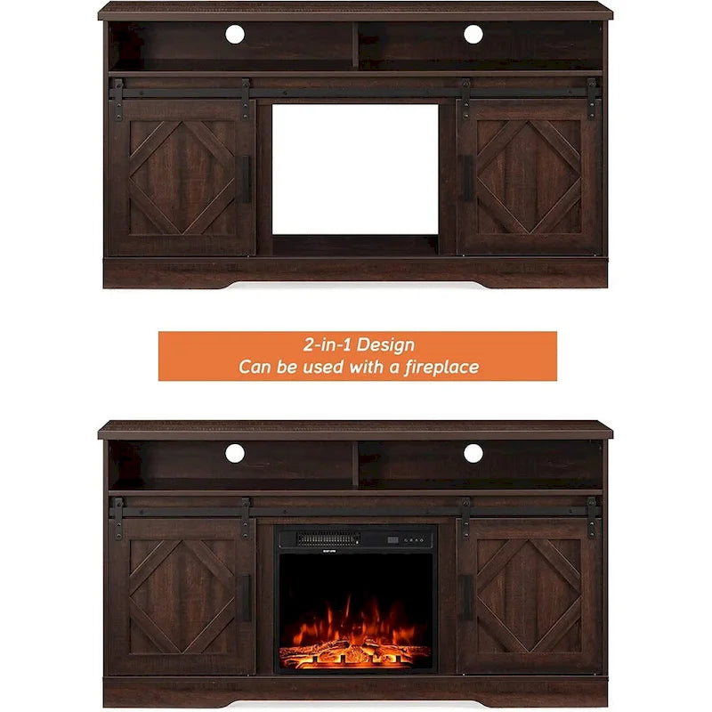 Farmhouse Barn-Door TV Stand for TVs Up to 65 in.