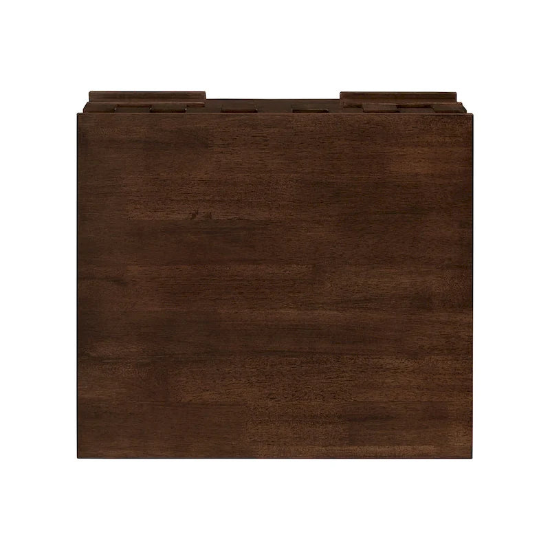 Mid-Century Brown Finish 2-Drawer Nightstand