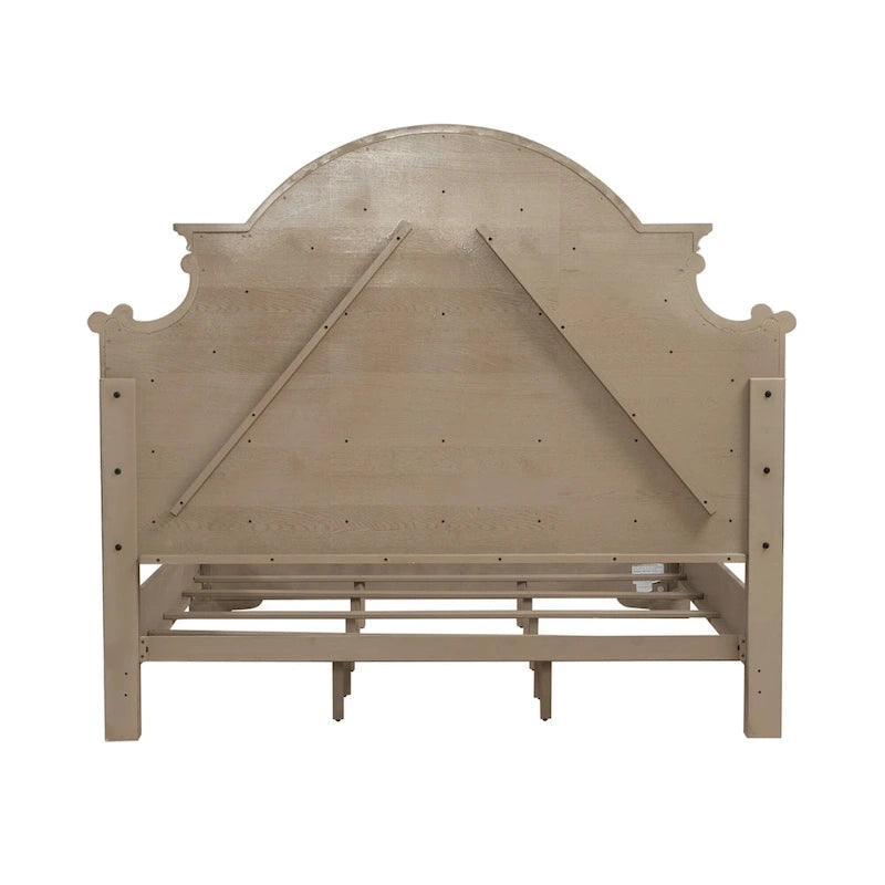Weathered Bisque Upholstered Bed