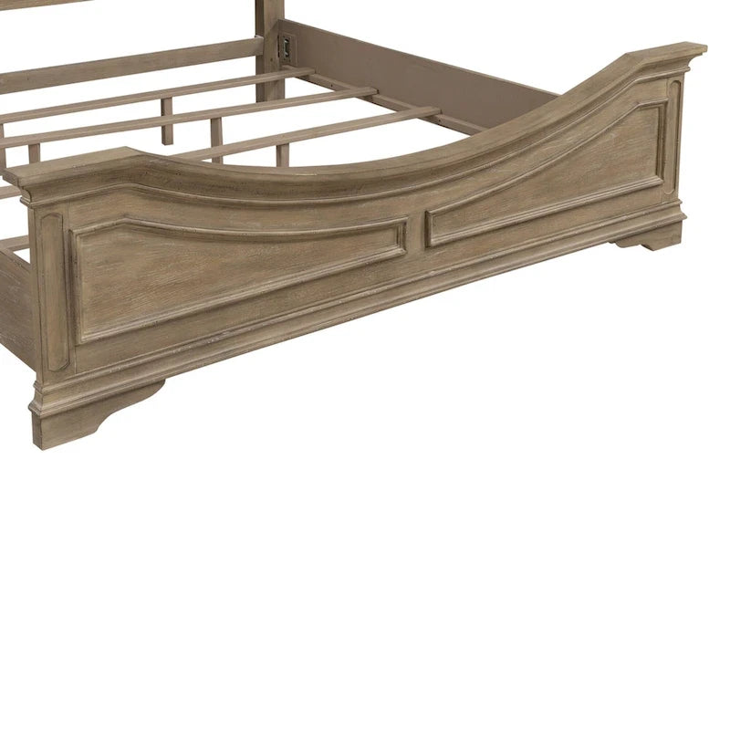 Weathered Bisque Upholstered Bed