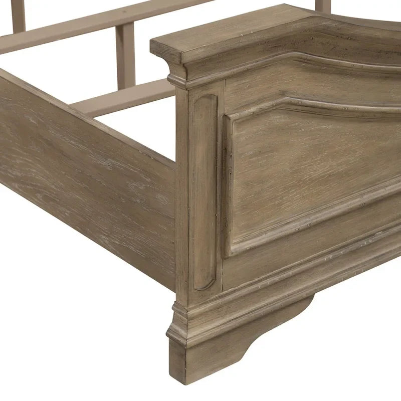 Weathered Bisque Upholstered Bed