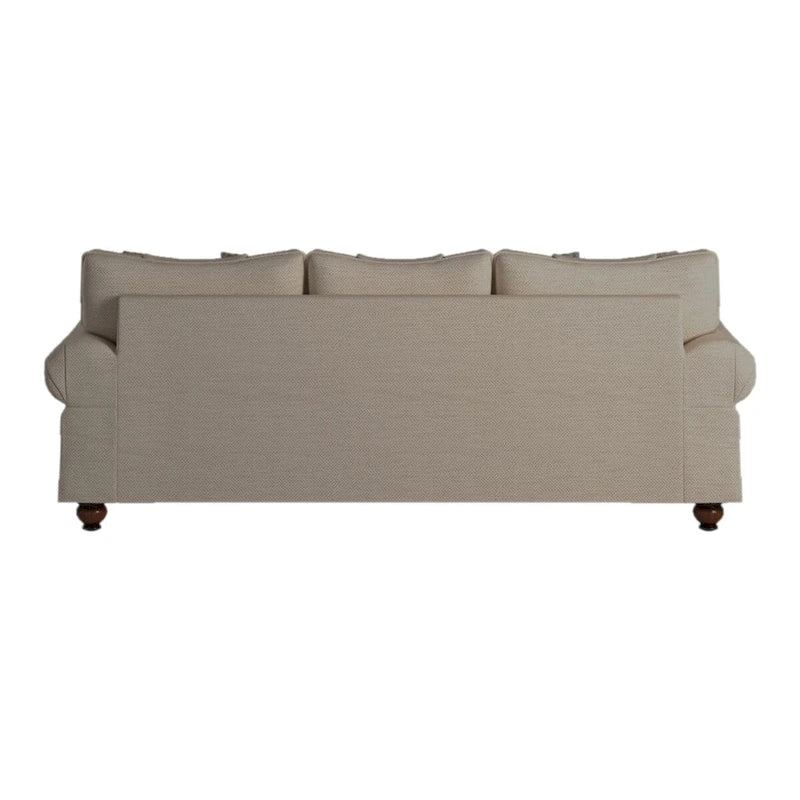 Nailhead Trim Stationary Sofa with Rolled Arms