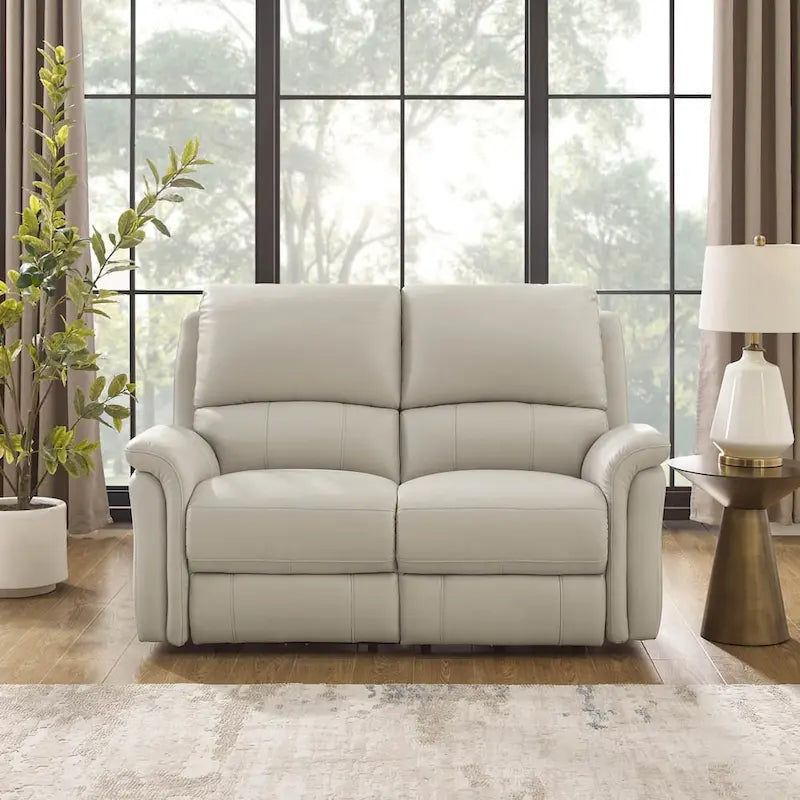 Zero Gravity Power Reclining Loveseat with Adjustable Headrest - Top Grain Leather