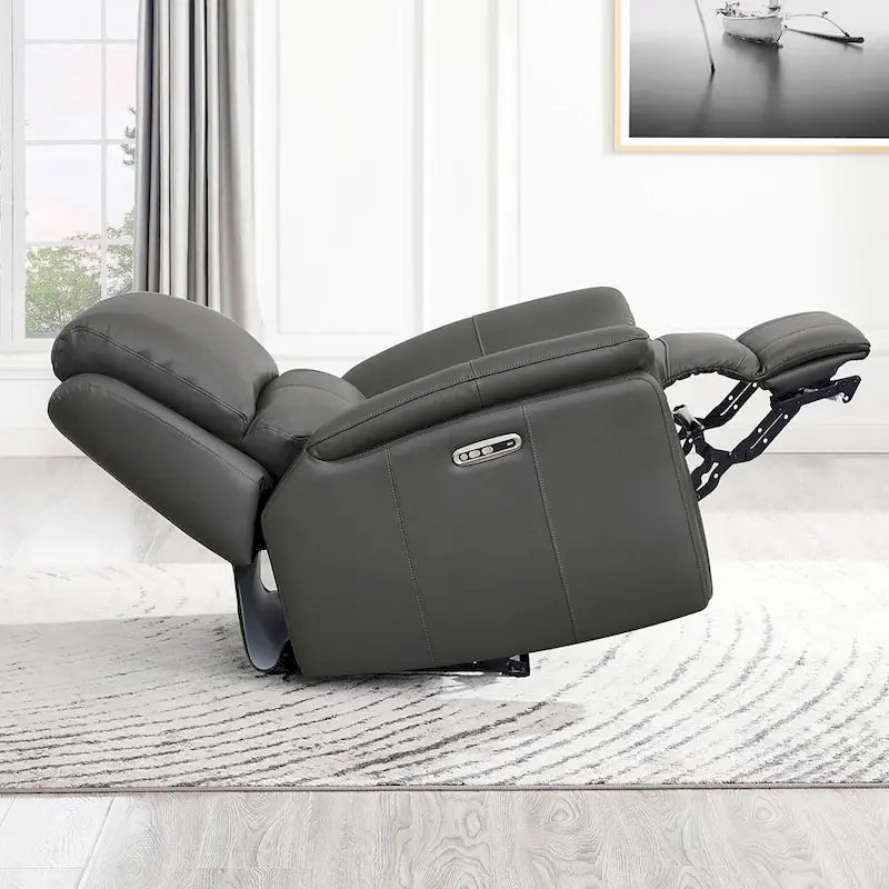 Zero Gravity Power Reclining Loveseat with Adjustable Headrest - Top Grain Leather