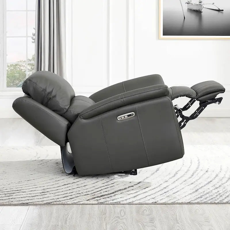 Zero Gravity Power Reclining Loveseat with Adjustable Headrest - Top Grain Leather