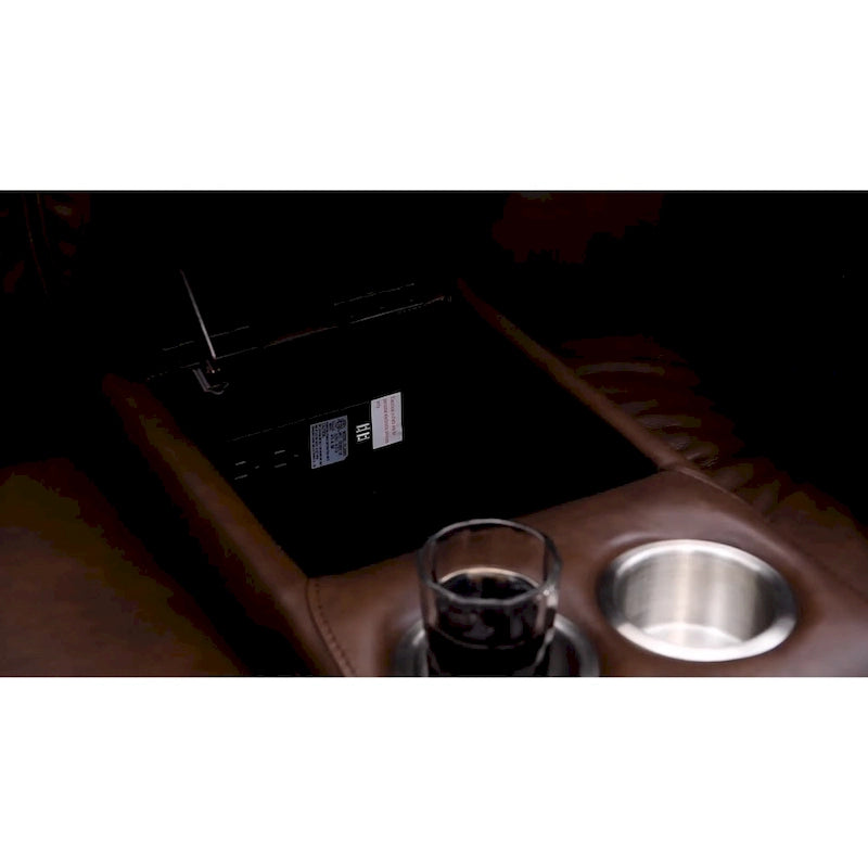 Zero Gravity Power Reclining Loveseat with Adjustable Headrest - Top Grain Leather