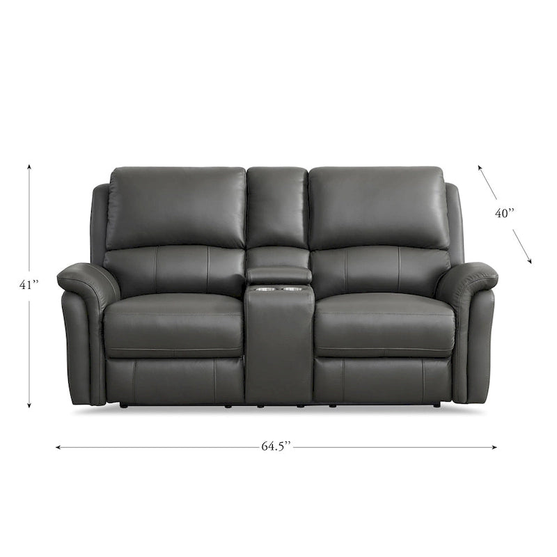 Zero Gravity Power Reclining Loveseat with Adjustable Headrest - Top Grain Leather
