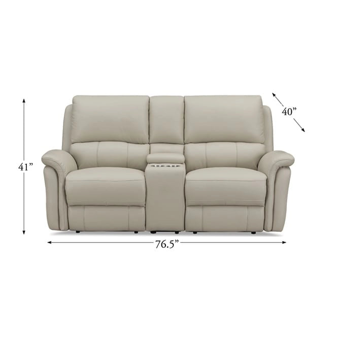 Zero Gravity Power Reclining Loveseat with Adjustable Headrest - Top Grain Leather
