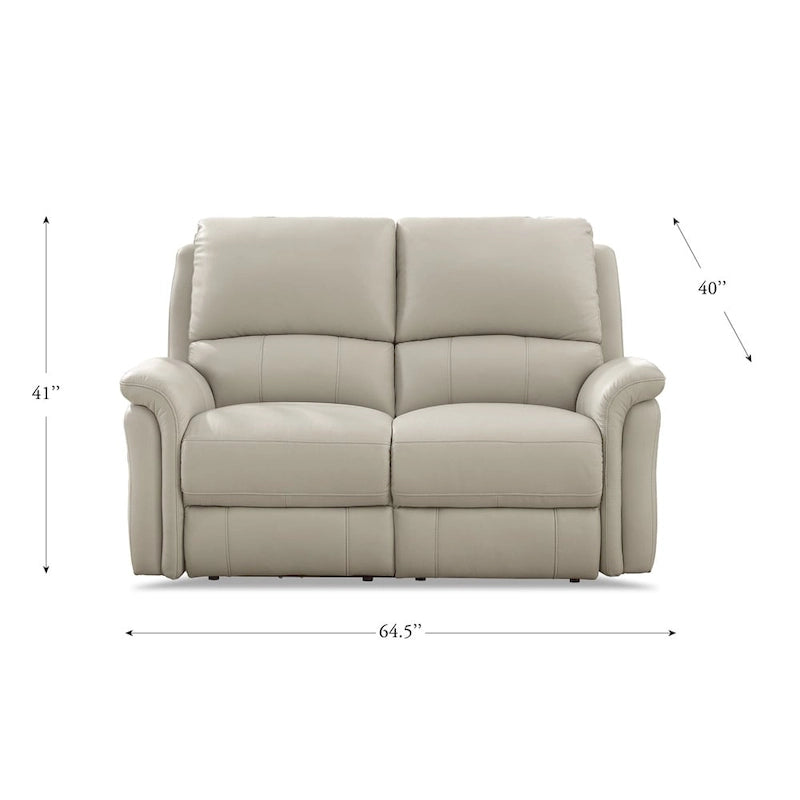 Zero Gravity Power Reclining Loveseat with Adjustable Headrest - Top Grain Leather
