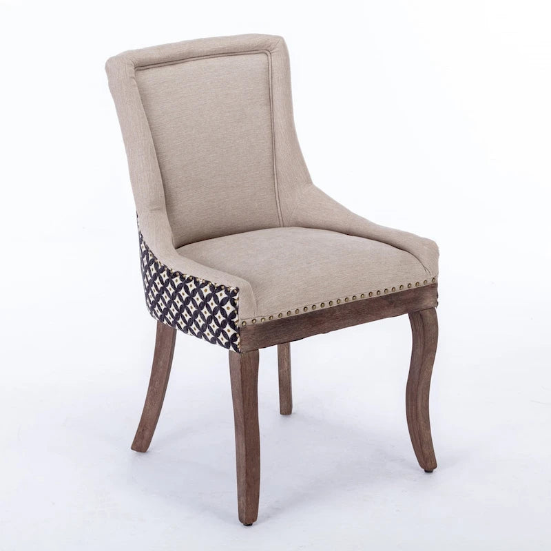 Traditional Tufted Ultra Upholstered Wingback Dining Chair Set of 2