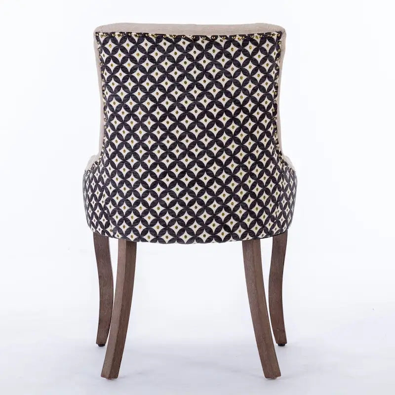 Traditional Tufted Ultra Upholstered Wingback Dining Chair Set of 2