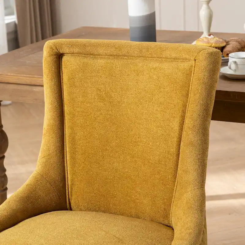 Traditional Tufted Ultra Upholstered Wingback Dining Chair Set of 2