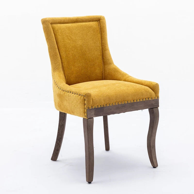 Traditional Tufted Ultra Upholstered Wingback Dining Chair Set of 2