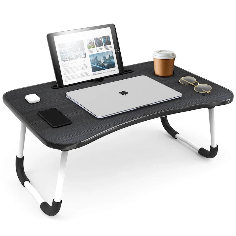 Adjustable Laptop Bed Tray Table with Foldable Legs