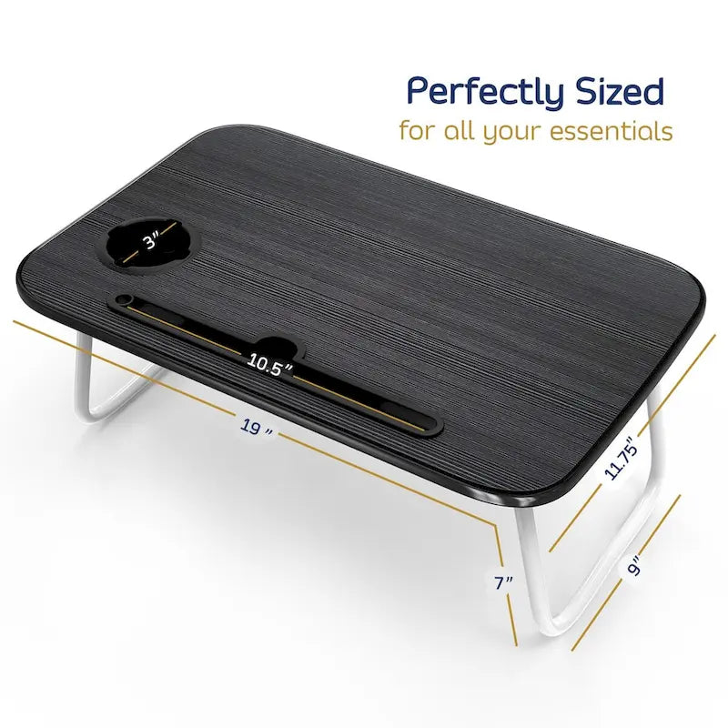 Adjustable Laptop Bed Tray Table with Foldable Legs