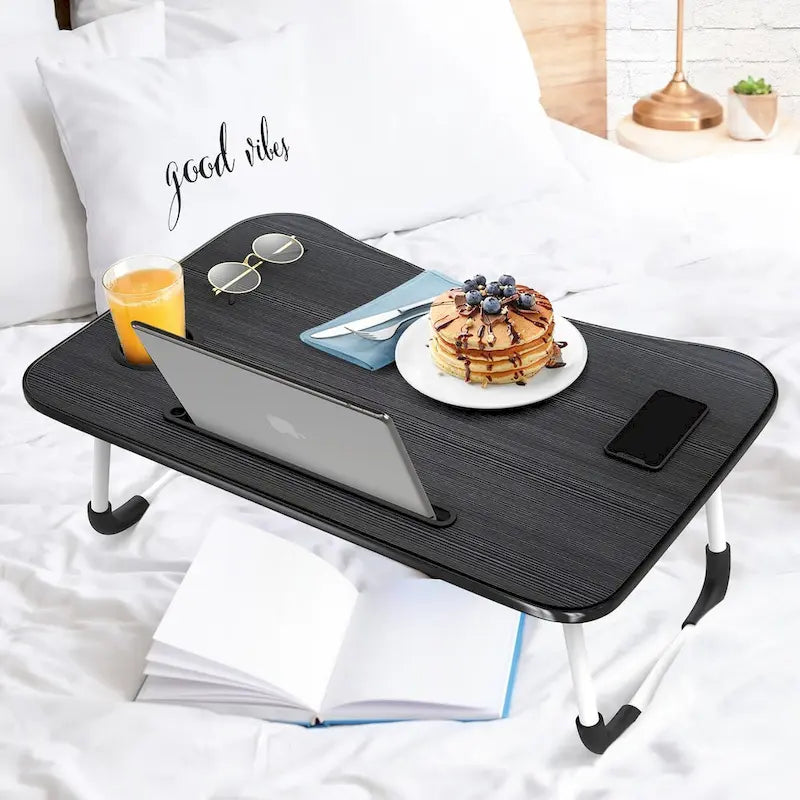 Adjustable Laptop Bed Tray Table with Foldable Legs