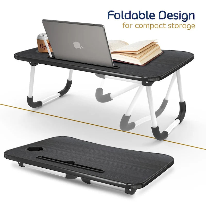 Adjustable Laptop Bed Tray Table with Foldable Legs